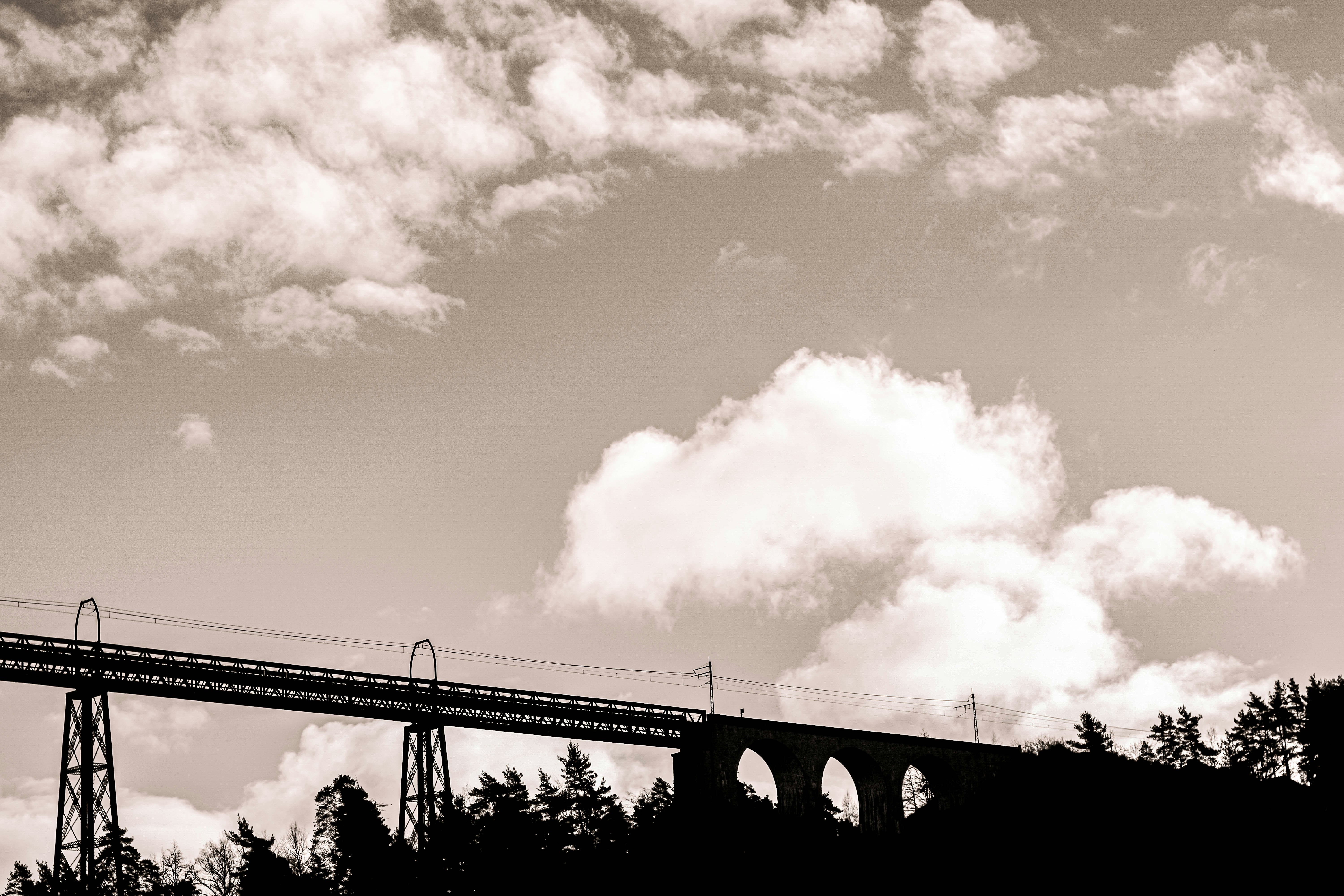 low-angle view of bridge